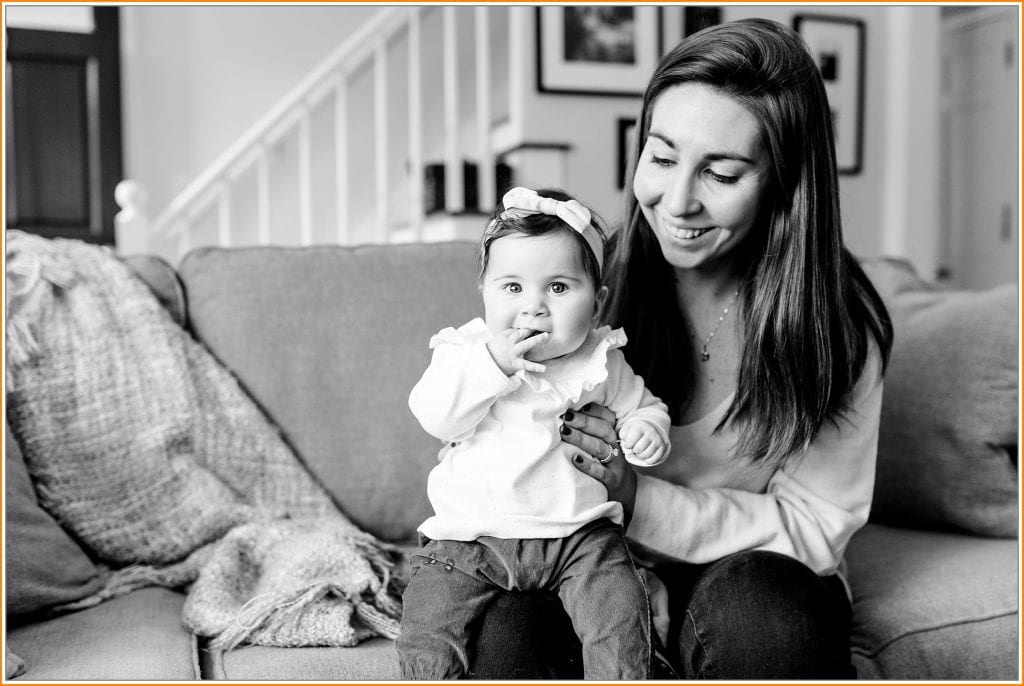 Six Month Baby and mother Photography in home session by Walker Studios LLC in Connecticut