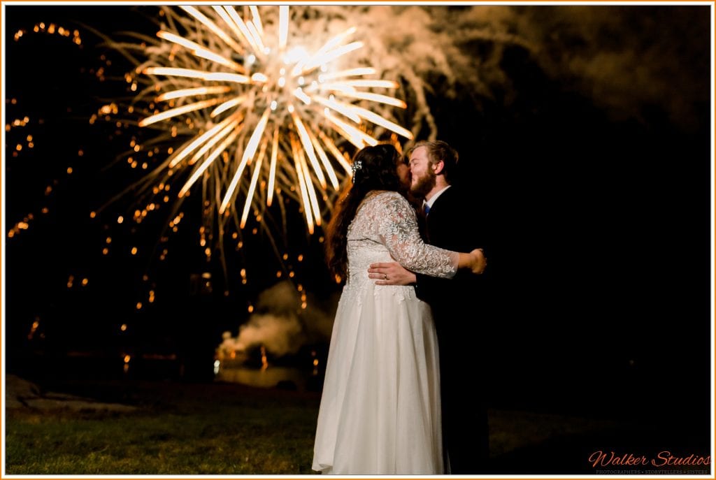 Fireworks show at a Branford House Wedding 